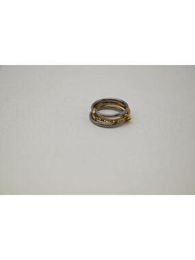 NWOT Josslyn Stainless Steel Stackable Plain Band Rings Linked Gold Silver Tone